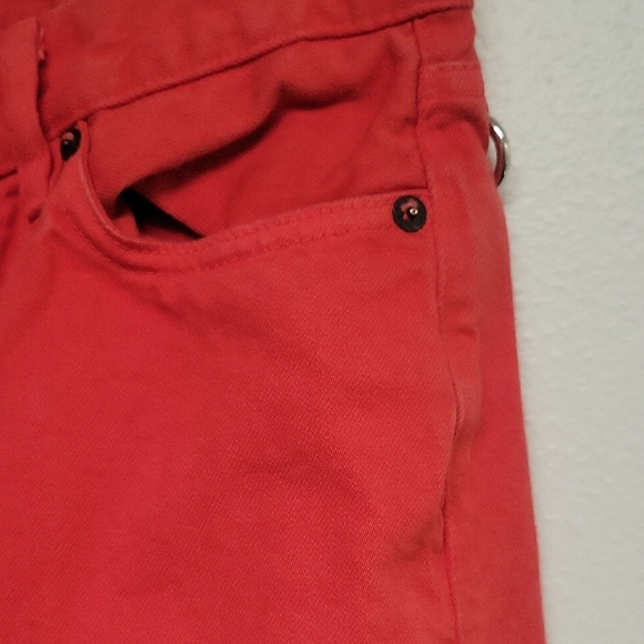Simon Miller Vibrant Red Cropped Jeans - Picture 2 of 5